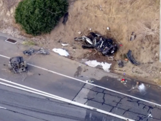 1 Dead, Car Split in Pieces After Grisly Crash on 101 Freeway Agoura Hills Accident 326x245